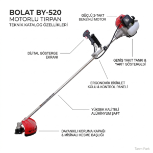 bolat bs 520 motorlu tırpan &ndash; g&uuml;&ccedil;l&uuml; motor, profesyonel tarım performansı | tarım park