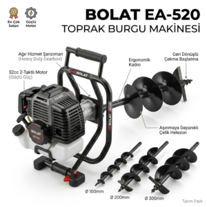 bolat ea 520 toprak burgu – güçlü motor, profesyonel tarım performansı | tarım park