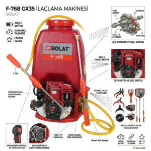 bolat f 768 gx35 honda motorlu İla&ccedil;lama makinesi &ndash; 25 lt profesyonel | tarım park